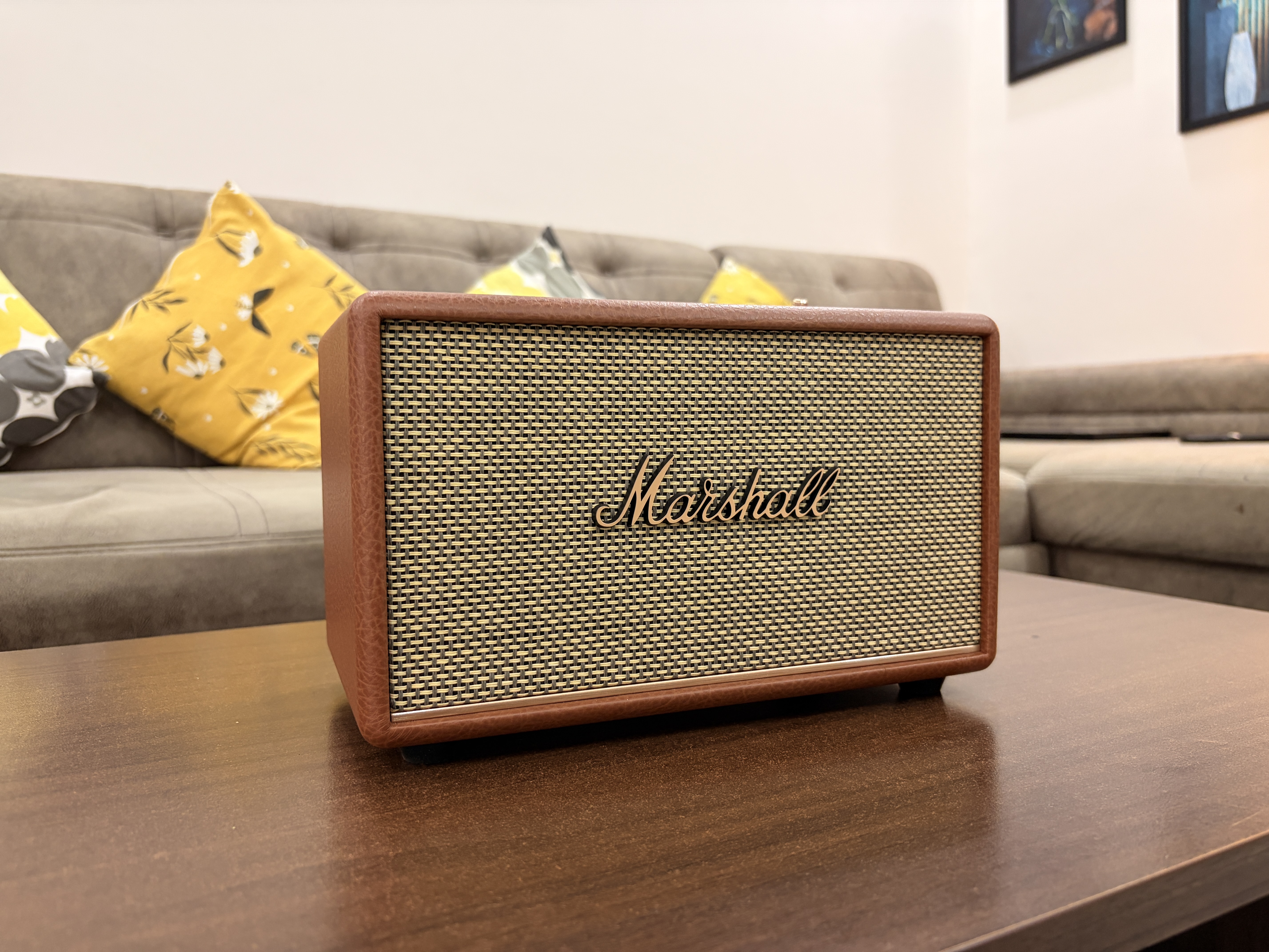 Marshall Acton III — front view on a wooden table